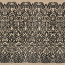 Maya Stretch Mesh Sequin Polyester Spandex Fabric - Black/Navy, Black/Red, Tan/Black, Black/Gold, Black/Black, Black/Silver, White/Silver, White/White, 54" Width (1 Yard)