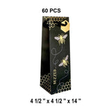 Patterned Wine Gift Bags   4 1/2" X 4 1/2" X 14"  Buzzed - 60 EACH
