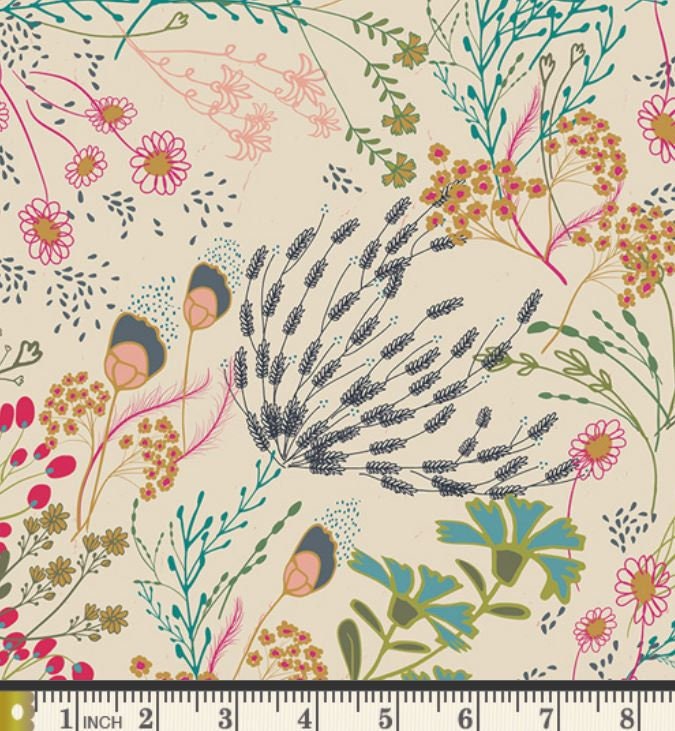 Quilting Cotton Meadow Vivid Indie Folk Pat Bravo Art Gallery Fabrics