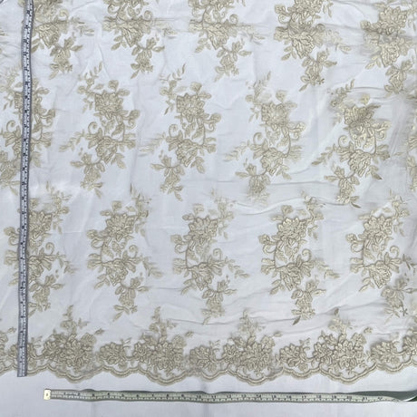 Corded Floral Lace Fabric 53" Wide