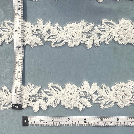 Beaded Corded Lace Trim 100% Polyester 1.5"