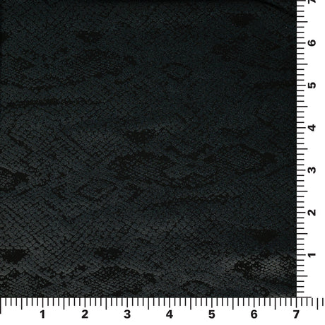 Medusa Snake Skin Foil Printed Nylon Spandex Fabric - Snake Skin Matte Foil Print, 56" Width, 4-Way Stretch (1 Yard)