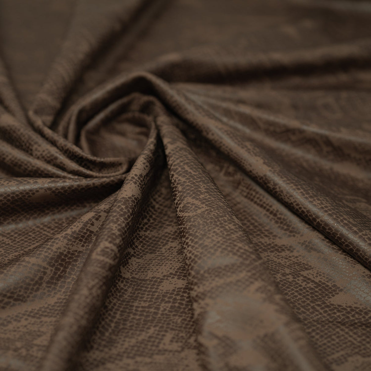 Medusa Snake Skin Foil Printed Nylon Spandex Fabric - Snake Skin Foil Print, 56" Width (1 Yard)