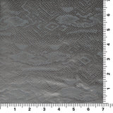 Medusa Snake Skin Foil Printed Nylon Spandex Fabric - Snake Skin Matte Foil Print, 56" Width, 4-Way Stretch (1 Yard)