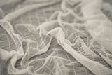 Melody Gathered Stretch Mesh Polyester Spandex Fabric - Gathered Mesh, 58/60" Width (1 Yard)