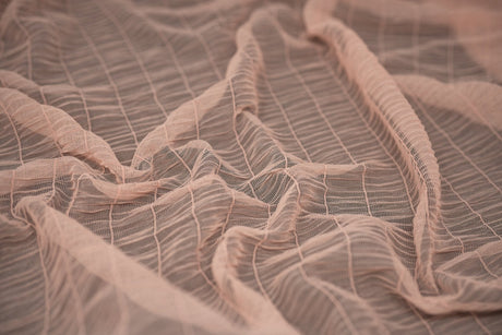 Melody Gathered Stretch Mesh Polyester Spandex Fabric - Gathered Mesh, 58/60" Width (1 Yard)
