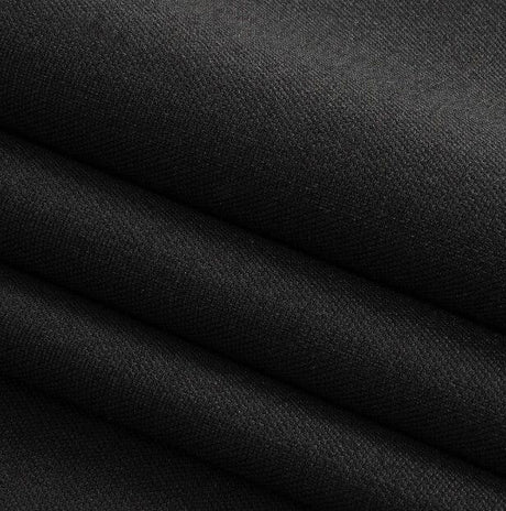 Black Polyester Suiting Fabric - Black Woven, 58" Wide (1 Yard)