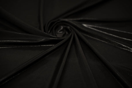 Foiled Spandex Black Metallic