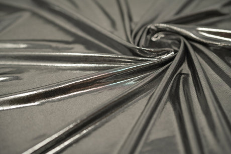 Foiled Spandex Black Metallic