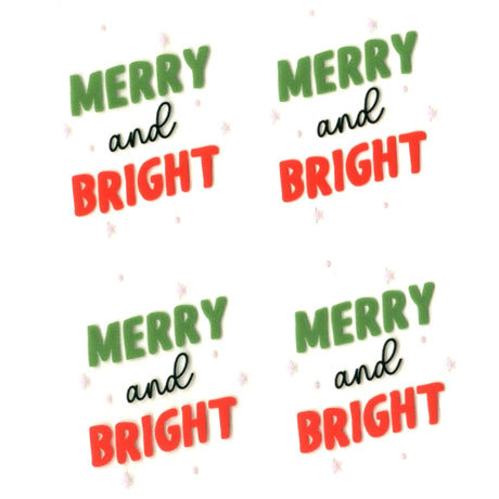 UV DTF Decal - Merry Bright (4 Decals 2")