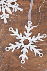 7.75” Holiday Metal Snowflake Ornament