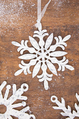 7.75” Holiday Metal Snowflake Ornament