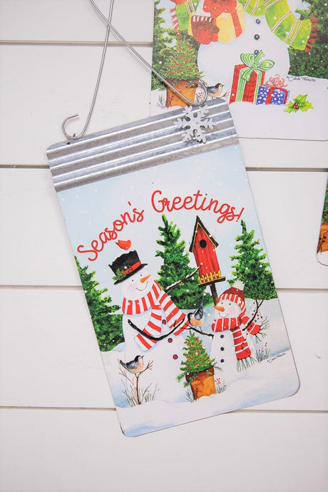 11.6” Metal Snowman Wall Sign