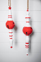 20 Inchi Metal Peppermint Holiday Finial Ornament Vintage Red & White Christmas Décor