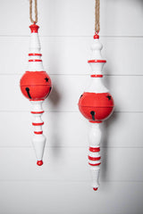 20" Metal Peppermint Holiday Finial Ornament - Small