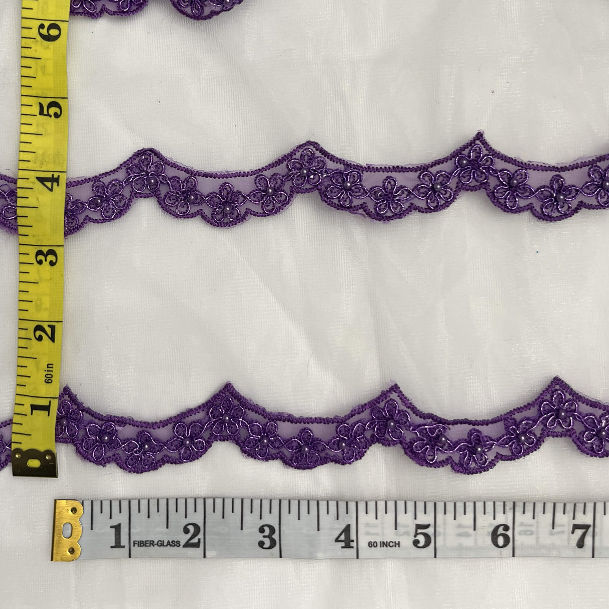 Beaded Corded Lace Trim