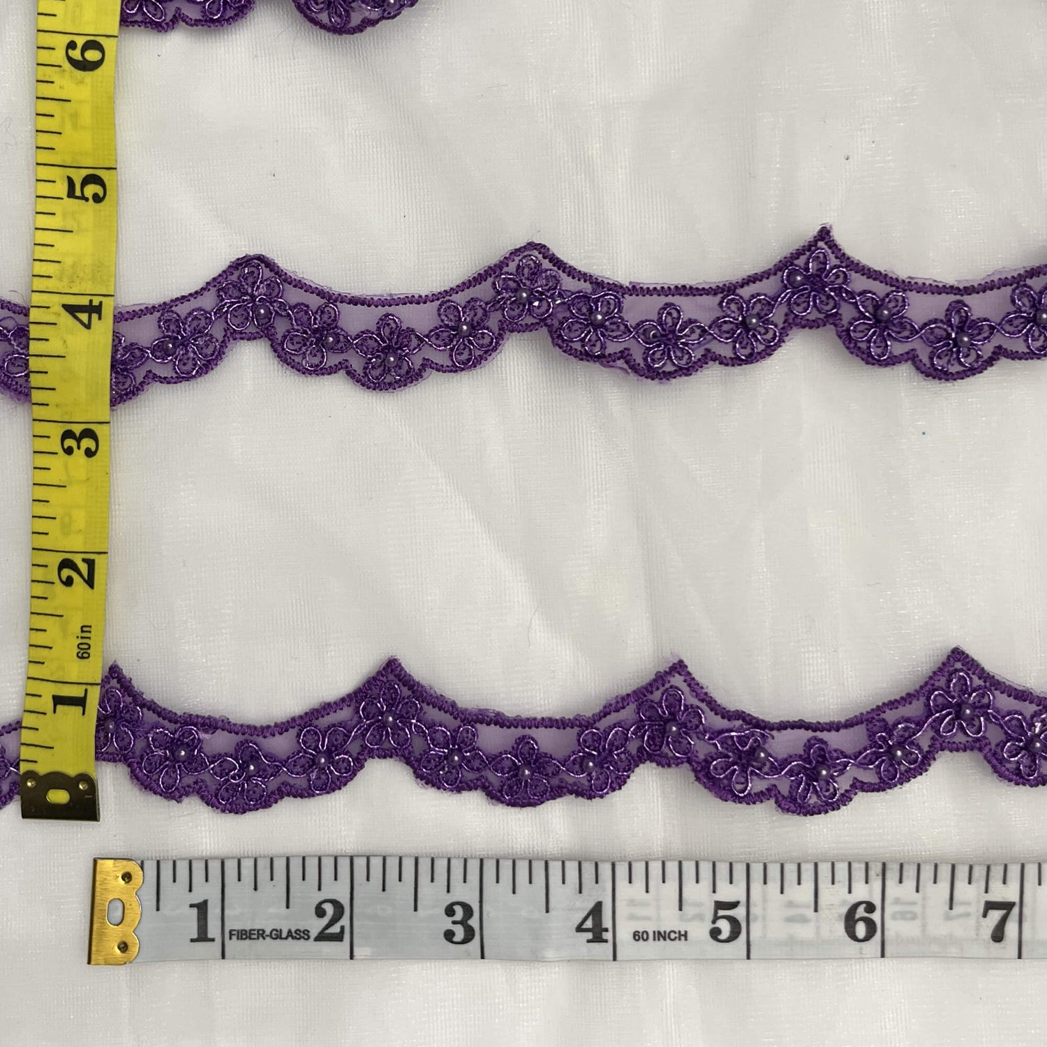 Beaded Corded Lace Trim