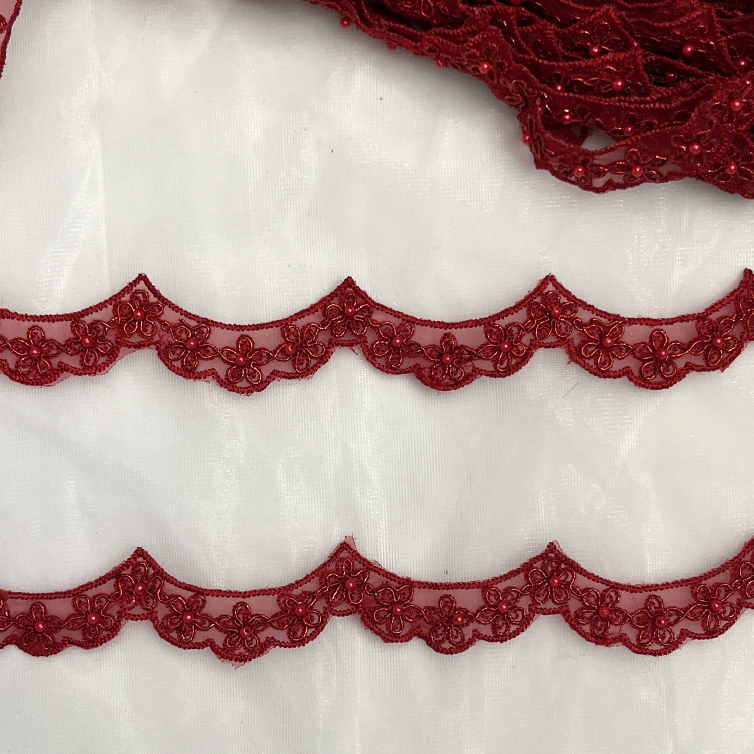 Beaded Corded Lace Trim