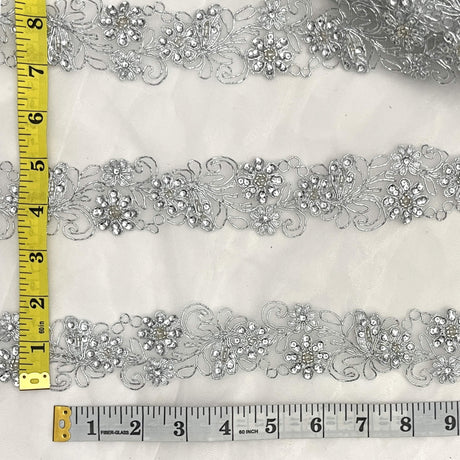 Beaded Corded Lace Trim