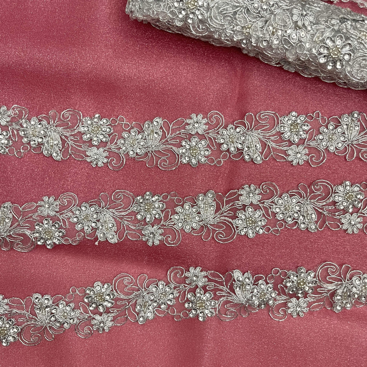 Beaded Corded Lace Trim