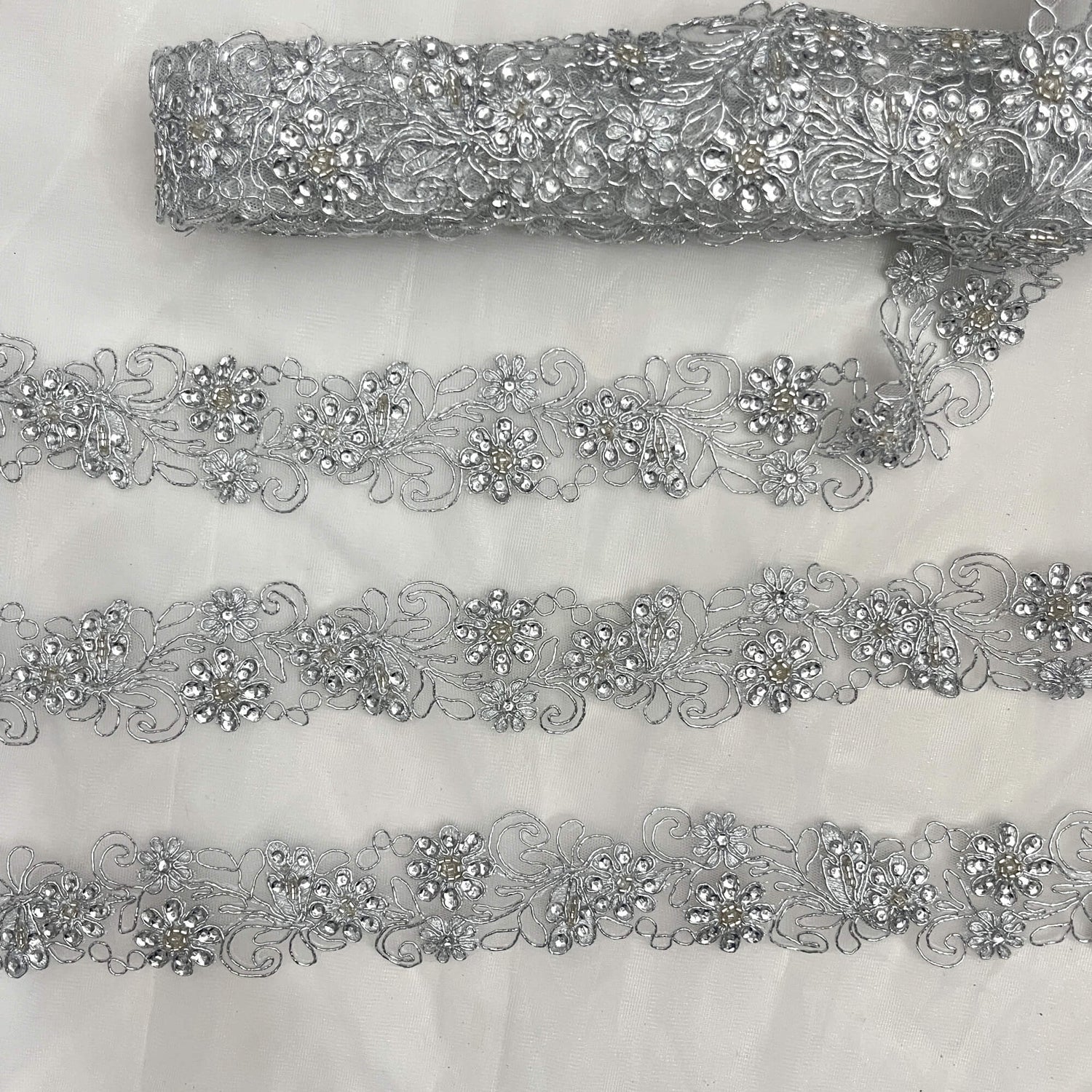 Beaded Corded Lace Trim