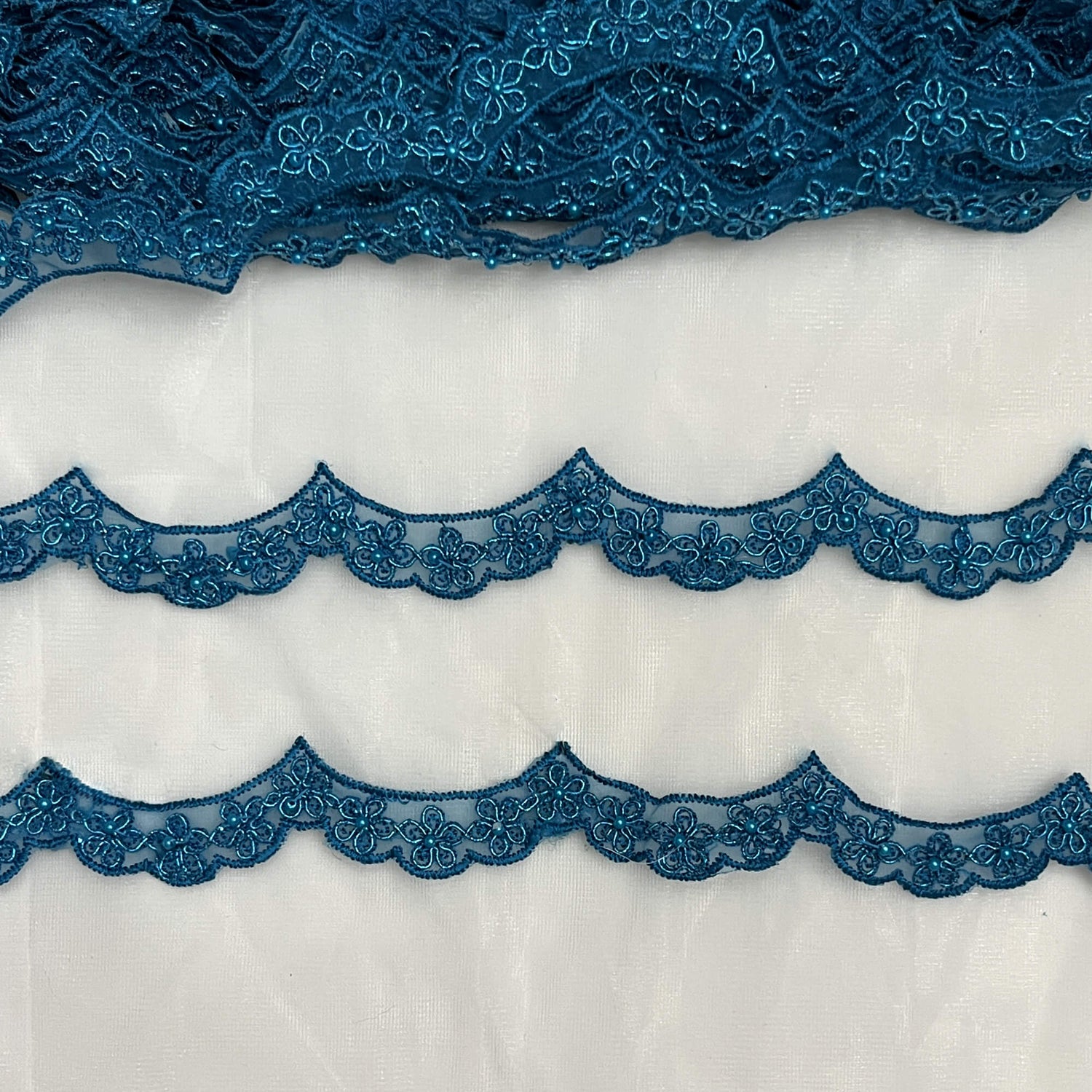Beaded Corded Lace Trim