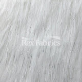 Metallic Fuzz Acrylic Poly Blend Fabric - Black or White, Faux Fur Texture, 61" Width (1 Yard)