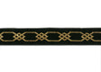 Metallic Trim Black Gold Diamond 2.25"