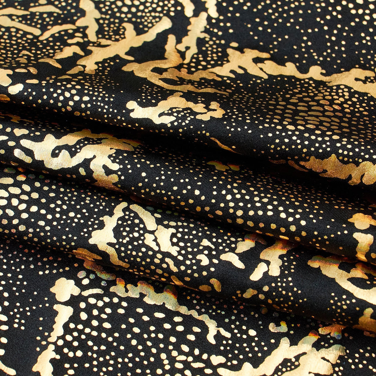 Hologram Spandex Metallic Reef Print
