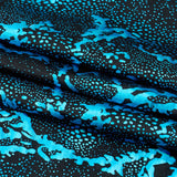 Metallic Reef Hologram Nylon Spandex Fabric - Black Multi, 56" Width, 4-Way Stretch (1 Yard)