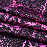 Metallic Reef Hologram Spandex Fabric - Black/Fuchsia, Black/Gold, Black/Silver, Black/Turq, Black/Black, Black/Multi, 56" Width, 4-Way Stretch (1 Yard)