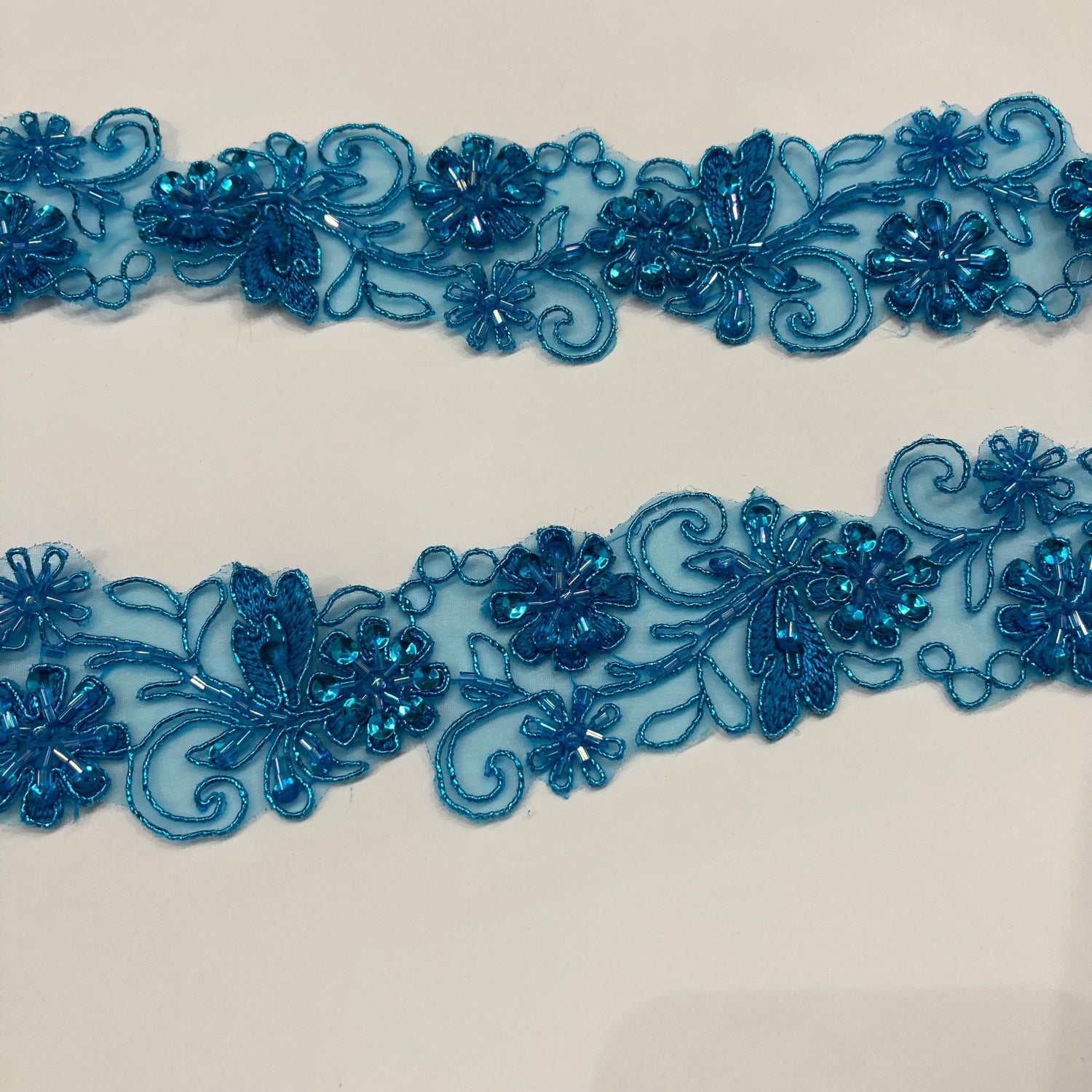 Beaded Corded Lace Trim