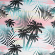 Swim Knit Polyester Spandex Miami Beach Palm Print 4-Way Stretch