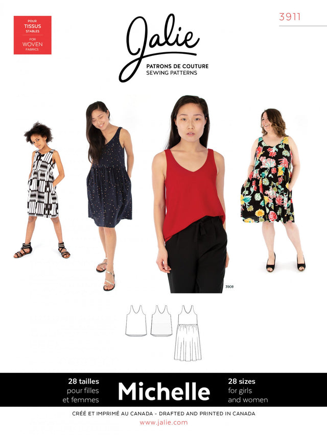 Sewing Pattern Michelle Tanks and Dress by Jalie