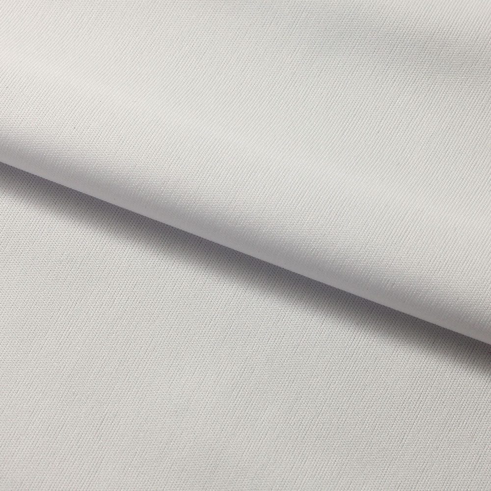Micro Poly Polyester Fabric - White/Black, Solid, 58/60" Width (1 Yard)