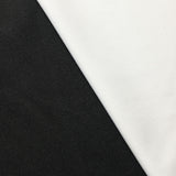 Micro Poly Polyester Fabric - White/Black, Solid, 58/60" Width (1 Yard)