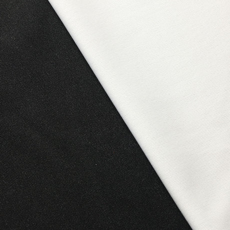 Micro Poly Polyester Fabric - White/Black, Solid, 58/60" Width (1 Yard)