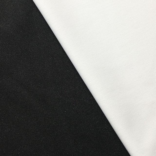 Micro Poly Polyester Fabric - White/Black, Solid, 58/60" Width (1 Yard)