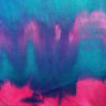 Midnight Blue Tie Dyed Foiled Nylon Spandex Fabric - Tie Dyed Foil, 58" Width (1 Yard)