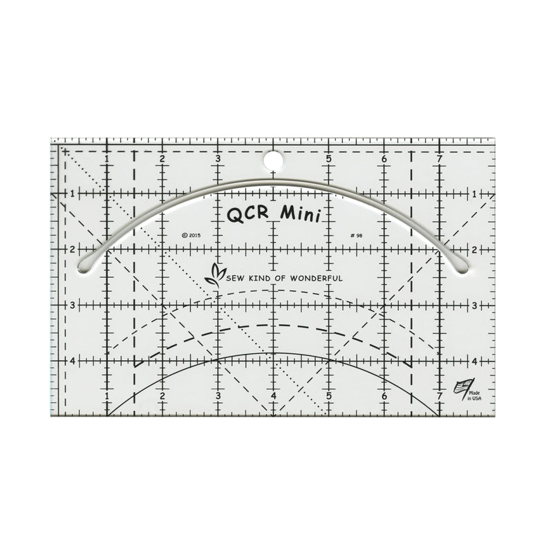 Mini Quick Curve Quilting Ruler 5in x 8in Clear