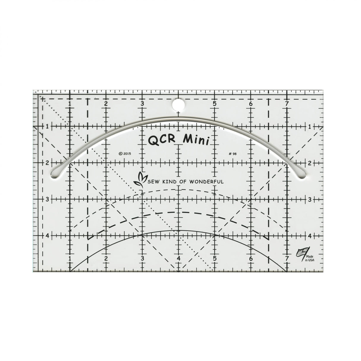 Mini Quick Curve Quilting Ruler 5in x 8in Clear