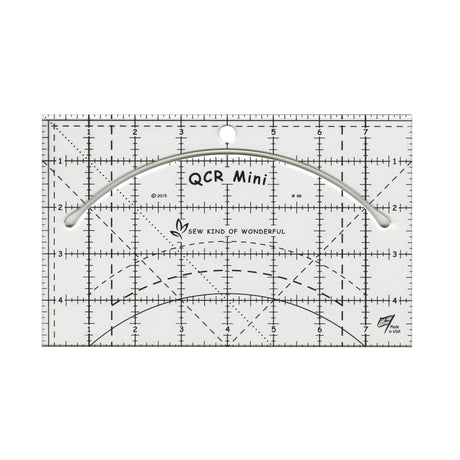 Mini Quick Curve Quilting Ruler 5in x 8in Clear
