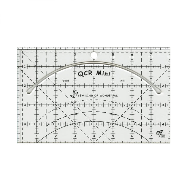 Mini Quick Curve Quilting Ruler 5in x 8in Clear