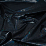 Mini Sparkle Foiled Spandex Fabric - Gold/Gold Holographic Dot Pattern, 58" Width (1 Yard)