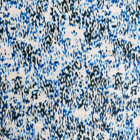 Swim Knit Nylon Spandex Mini Blue Molecular Print