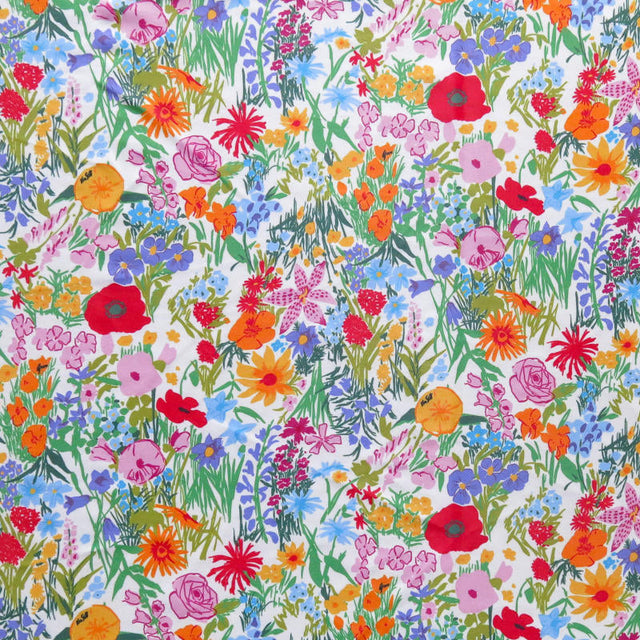 Swim Knit Poly Spandex Mini Garden Floral 32" Remnant