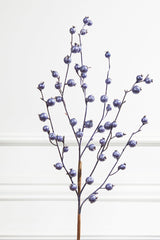 30 Inch Metallic Navy Mini Pomegranate Christmas Spray – Midnight Elegance for Designer Holiday Décor