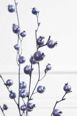 30” Metallic Navy Mini Pomegranate Christmas Spray