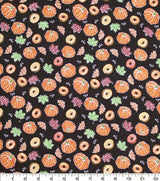 Quilting Cotton Mini Pumpkins and Donuts Harvest Fabric