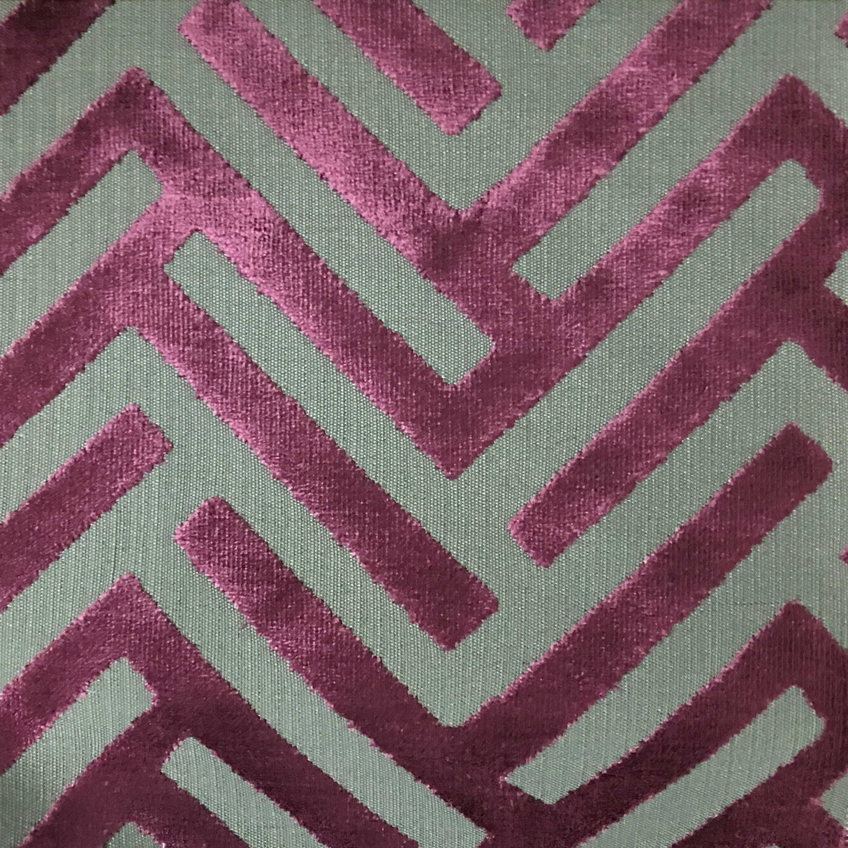 Cut Velvet Upholstery Fabric Marquee Geometric Pattern